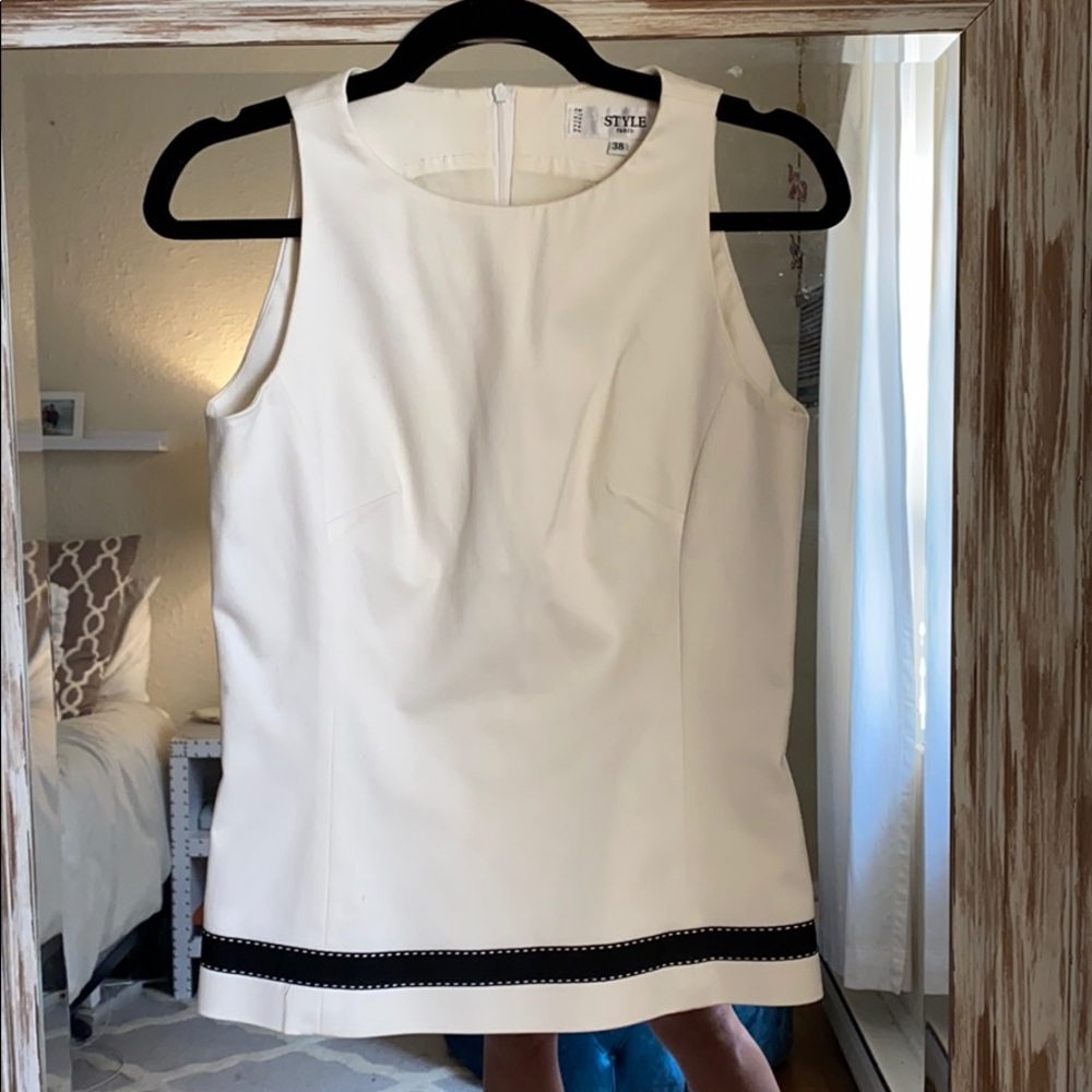 STYLE paris tank • white with black trim